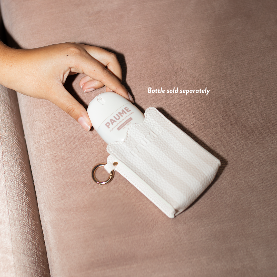 The Mini PAUME Pouch - Taupe Striped